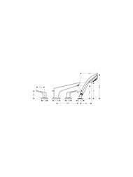 ��������� Hansgrohe Focus 31936 �� ���� �����, 4 ���������, �������� �����, ����