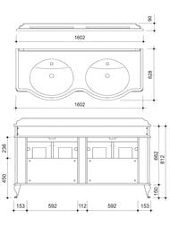 ����� ��� ���������� Caprigo ������ 160 bianco alluminio 1602�902�628 ��� ���������� 10622-B016