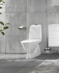 Унитаз компакт GUSTAVSBERG NAUTIC 1500 (345х860х650) безободковый, сиденье микролифт, быстросъемное