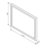 Зеркало AM.PM Gem настенное с LED-подсветкой (1000х700х30) M91AMOX1001WG