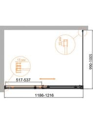 ������� ������ CEZARES DUET SOFT-M-AH-1-120/100-C-Cr (1186-1216x990-1005)x1950 ������ �����/����
