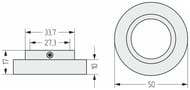Отражатель TUBE d - 26,9 мм СУНЕРЖА нерж. сталь, 00-1029-0002