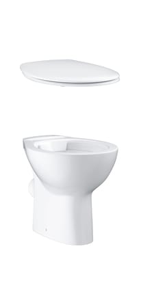Уценка! Унитаз Grohe Bau Ceramic приставной 357х400х515 безободковый, с сиденьем с микролифтом