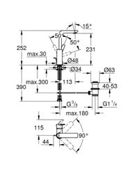 ��������� Grohe Lineare New 23296001 ��� ����������� ������������, L-Size, ����