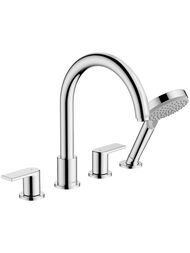 Смеситель на борт ванны Hansgrohe Vernis Shape 71459000 на 4 отверстия, с душ. гарнитуром, хром — миниатюра 1