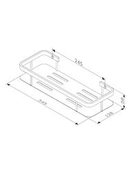 Полка для душа AM.PM Sense L прямая двухъярусная, хром A7453200