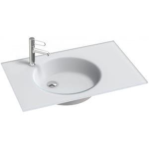 Раковина Jacob Delafon Odeon Rive Gauche 80см с 1 отверстием, белый матовый EB2562-DE1