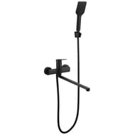 Смеситель для ванны ESKO Singapore black SB 31 однозахв., длинный излив, душ. гарнитур, черный