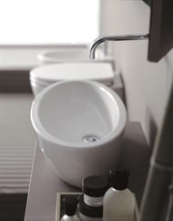 Раковина накладная Simas LFT SPAZIO (630х330х175) без отверстия под смеситель, белая LFT 64 bia