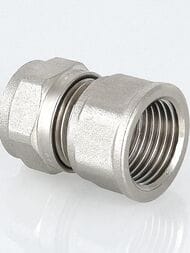 Соединитель обжимной VALTEC 16х1/2"В VTm.302.N.001604