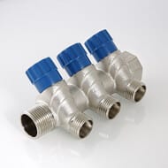 Коллектор VALTEC 3/4" на 3 подв.с вентилями 1/2"Н никель VTc.560.N.0503