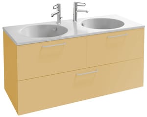 Тумба под раковину Jacob Delafon Odeon Rive Gauche 120см, желтый матовый/ручки белые EB2545-R6-M68