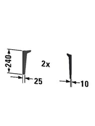 Ножки для тумбы Duravit XViu 2 штуки 10х25 цвет черный матовый XV971500000