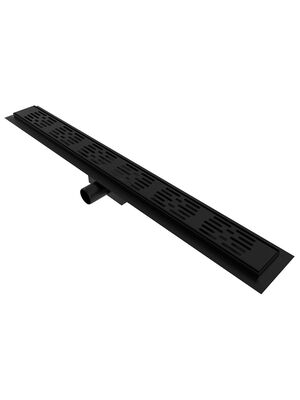 Душевой лоток toHit Tray 800x100x75-95 комбинир, гор. выпуск, c решеткой, черный TH10-018002