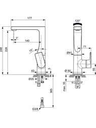 ��������� ��� ����������� Ideal Standard EDGE �������������, ������� ����� 228��, ����: ���� A7111AA