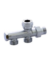 Tiemme Узел обж-НН 15-1/2"хМ24х19 радиаторный со сгоном 2 трубная система, разводка в пол 3370002(3375K1904)