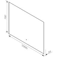 Зеркало AM.PM X-Joy настенное с LED-подсветкой 1000х35х700 серебристый M85MOX11001S