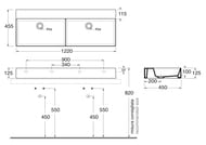 ���������� ������� Azzurra Elegance (1020�450�130) ����., �/���. ��� ����., ����� ELLP12245DQ0BI*0