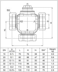 ������� Oventrop Unibox Tri-CTR ������������, ����������, DN-25, 16 ���, ������ 1131208