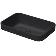 Раковина DURAVIT HAPPY D.2 PLUS 600х400 шлифованная, накладная, антрацит матовый 2359601300