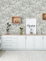 Обои виниловые на флизелине Marburg Botanica 33006 (1,06х10,05) листья, серые (рул.)