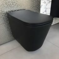 Унитаз приставной Kerasan Tribeca 511831 550х360х430 безобод., гор. выпуск, без сиденья, черный мат