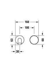 ��������� ��� �������� Duravit White Tulip WT1070004010 ���������, ������������, �������������, ����