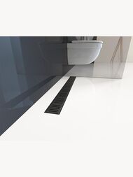 Душевой лоток Alcaplast APZ10BLACK-650M SIMPLE L=650мм H=62мм пластиковый, черная матовая решетка