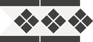 Бордюр Top Cer Octagon Border Lisbon-1 with 1 strip Stand. (150х280) черный+белый (шт.)