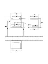 Тумба под умывальник Villeroy & Boch Subway 2.0 (485х379х420) подвесная, 1 ящик, бел глянец A68500DH — изображение 2