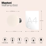 ��������� ���������� Maytoni Bold (����) O598WL-01B1, E27�1 60�� IP 54, ������