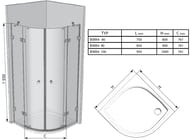 Душевой уголок RAVAK BRILLIANT BSKK4-100 (995х995х1950) распашные двери, стекло, хром+Transparent