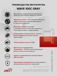 ���������� ERA WAVE D100 ���������, 100 �3/�, 25 ��, ���. ������, �����, WAVE 100C Gray