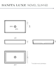 ���������� Sanita Luxe NOVEL SLIM 60 (601�349�112) ���������, ����� WB.CT/Novel/60-N.Slim/WHT.G/S1