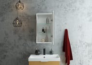 Зеркало-шкаф Континент Allure 350х650 правый, подсветка, доводчик, сенсорный выключатель
