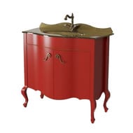Раковина для тумбы Caprigo Бурже 90 (940х460х15) стеклянная с бортиком, золото OW15-11013-(G)