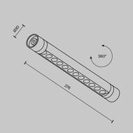 ���������� Maytoni Points (������) C149CL-L300-6W3K-B ��� ������� ��������� Shelf 3000� 6�� 24�, IP20, ������