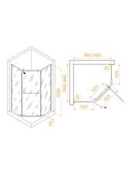 ������� ������ RGW Passage PA-081 (1000�1000�1950) ��������, ������ 6�� ����������/���� 35088100-11