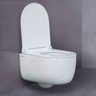 Унитаз подвесной Berges EGO 490х370х325 безободковый, сиденье Toma slim SO микролифт, белый 082111