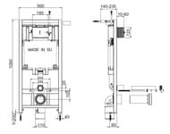 Инсталляция Jacob Delafon E29025 кнопка хром +унитаз Patio rimless,сиденье тонкое микр. E21740RU-00
