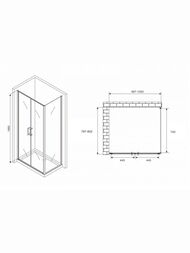 ������� ������ ABBER Sonnenstrand AG04100BC-S80B (1000�800�1950) ������ 6� ����������/������