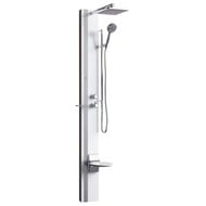 Душевая панель Novellini Line 1 220х2150 мм, LED, г/м, термостат, сиденье, белый/серебро LINE1PVTL-UB