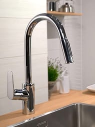 Смеситель Hansgrohe Focus M41 для кухни 240 мм вытяжной поворотный излив хром 31815000 — изображение 2