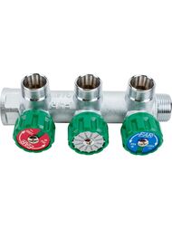 Коллектор регулируемый FAR 3/4"ВН на 3 отвода М24х19, FK 3850 C34