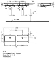�������� ������� Geberit iCon (1200�485�160) ��� ��������� ��� ���������, ������� 124120000