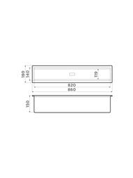 ������������ ����� Omoikiri DRY-03 PRO WH (860�180�150) ������������, ���� ����� 4999042