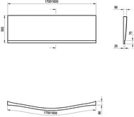 ������ � ����� RAVAK MAGNOLIA ����������� 170�� �����