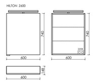 ���������� ���� SANCOS Hilton Z600 (600x148�740) LED ���������, �������, ����. ��������, ����: �����