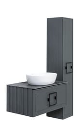 Тумба под раковину La Fenice Cubo Grigio 80 см (776х469х350) серая матовая FNC-01-CUB-G-80