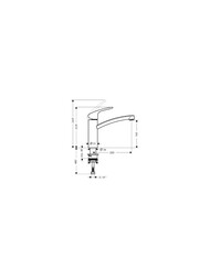 Смеситель Hansgrohe Focus M41 для кухни 160мм поворотный излив хром 31806000